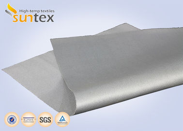 Silver Gray Silicone Fiberglass Cloth For Removable Insulation Jackets