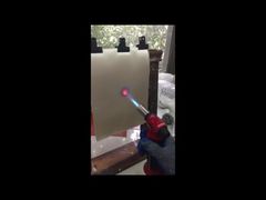 Demostración de baja conductividad térmica de telas resistentes al calor de cerámica de alta temperatura