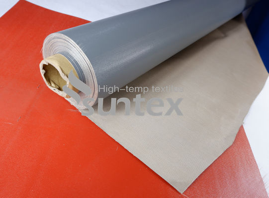 Wholesale PTFE Coated Fiberglass Fabric with High Temperature Resistance and 550℃ Temperature Resistance in Silver Grey Color