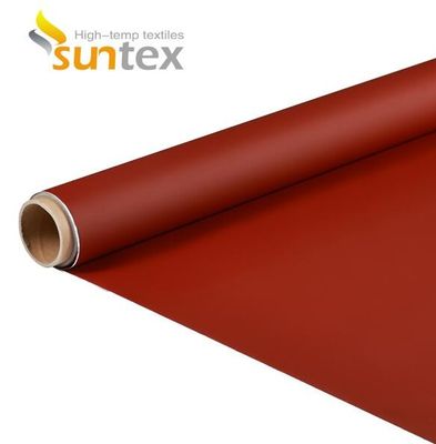 EN-13501 Certified Fire Curtain Fabric with 550°C Temperature Resistance and 0.6mm Thickness Silicone Coated Fiberglass Fabric