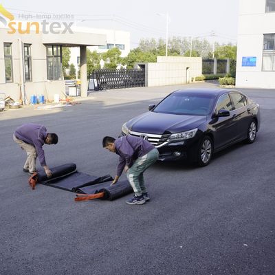 Gray EV Car Fire Blanket Heat Resistant 550℃ to 1000℃