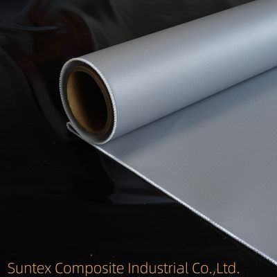 Weather Resistant Thermal Pipe Insulation Jacket Fibreglass Cloth Roll Silicone On Two Side Glass Fabric Textiles