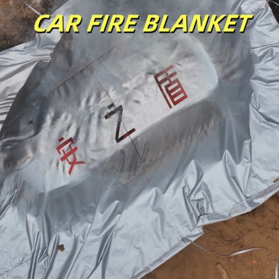 Gray EV Car Fire Blanket 550℃-1000℃ Thermal Resistance