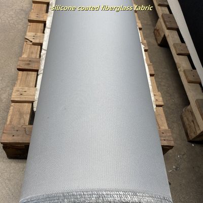 E-Glass Silicone Coated Fabric with 50 m / 100 m Roll Length 1 / 1.2 / 1.5 meter Width and 400 g/sqm Weight for High Temperature Resistance