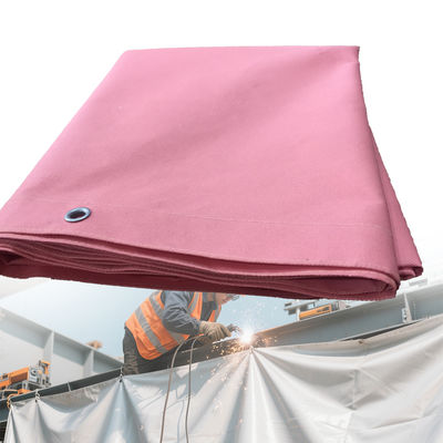 17 Oz 16 Mil Salmon Welding Blanket and Fire Blanket for Heat Insulation and Fire Resistance