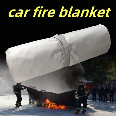 EV Car Fire Blanket Gray 550℃ Thermal Resistance