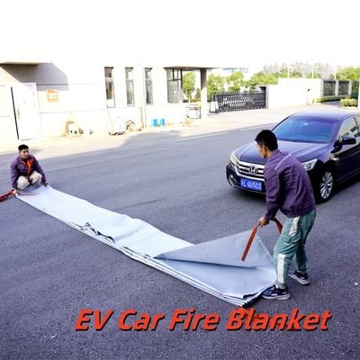 Gray EV Fire Blanket 550℃ Thermal Resistance for Lithium Battery Fires