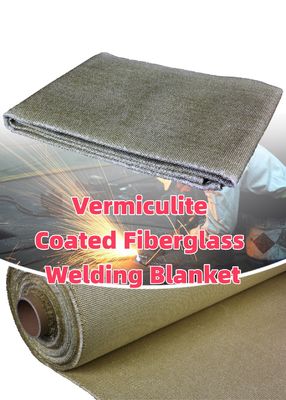 Vermiculite Coated Fiberglass Fabric   Fireproof Thermal Insulation