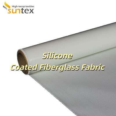 0.3 mm Thickness 400 g/sqm Weight Silicone Coated Fiberglass Fabric for Thermal Insulation and Fire Retardant Applications