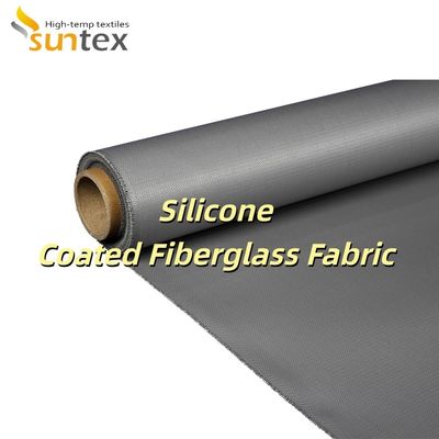 Double Side Silicone Coated Fiberglass Fabric 0.3mm Thickness 400 g/sqm Weight 1/1.2/1.5m Width Fireproof Insulation Material