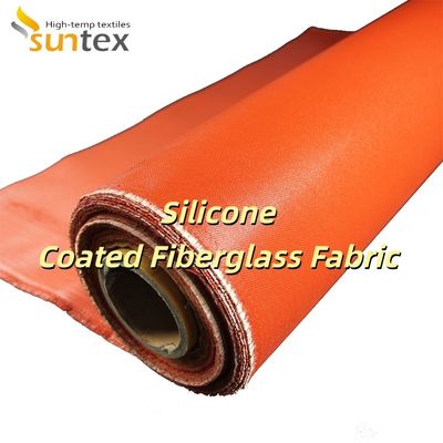 Double Sided Silicone Coated Fiberglass Fabric Alkali Free Grey Color Fireproof Thermal Insulation Cloth