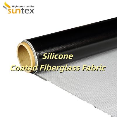 Double Sided Silicone Coated Fiberglass Fabric Alkali Free Grey Color Fireproof Thermal Insulation Cloth