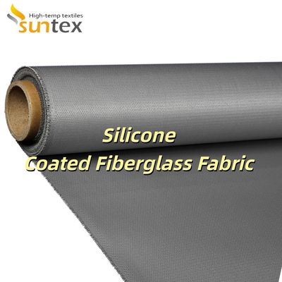 Double Side Silicone Coated Fiberglass Fabric 0.3mm Thickness 400 g/sqm Weight 1/1.2/1.5m Width Fireproof Insulation Material