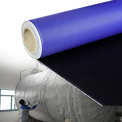 Double Sided Silicone Coated Fireproof Fiberglass Cloth with 50 m / 100 m Roll Length and Alkali Free Thermal Insulation Fabric