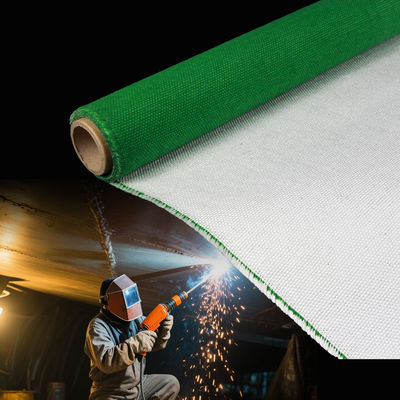 Fireproof PU Coated Fiberglass Fabric with Twill Weave 460 g/sqm and 0.41 mm Thickness for High Temperature Resistance