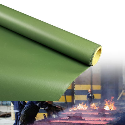 Fire Retardant Grey Color Silicone Coated Fiberglass Fabric with 50 m / 100 m Roll Length and Oil Resistant Properties