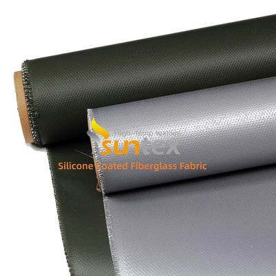 0.3 mm Thickness Silicone Coated Fiberglass Fabric with 1 / 1.2 / 1.5 meter Width and 50 m / 100 m Roll Length