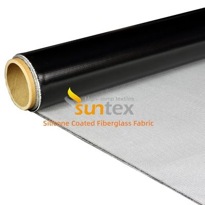 Weatherproof Water Repellent Silicone Coated Fiberglass Fabric with 50 m / 100 m Roll Length for High Temperature Applications