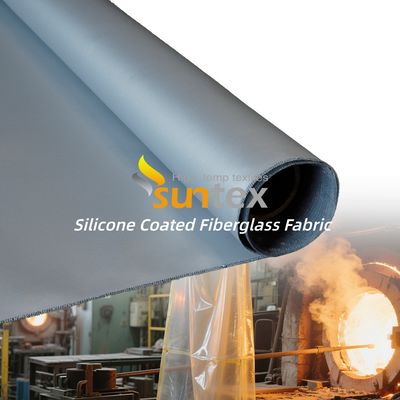 Fireproof Silicone Coated Fiberglass Fabric with 50 m / 100 m Roll Length Durable and Corrosion Resistant