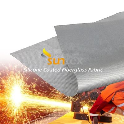 Double Sided Silicone Coated Fiberglass Fabric with Temperature Resistance -50°C to 500°C, 400 g/sqm Weight and 0.3 mm Thickness