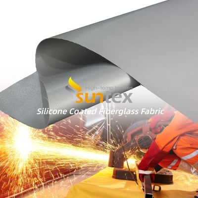Double Sided Alkali Free Silicone Coated Fiberglass Fabric with 50 m / 100 m Roll Length for Fireproof Insulation