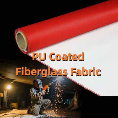 460 g/sqm 0.41 mm PU Coated Fiberglass Fabric with 1m to 1.55m Width for Heat and Abrasion Resistance