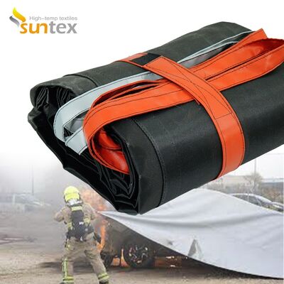 Gray EV Car Fire Blanket with 550℃/1000℃ Thermal Resistance for Oxygen Deprivation in Lithium Battery Fires