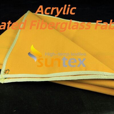 16oz Acrylic Coated Fire Resistant Fiberglass Fabric with 550 Degree C Temperature Resistance and Reduced Toxic Smoke
