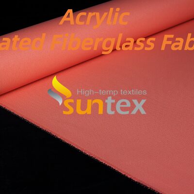 Fire Resistant Fiberglass Fabric with Acrylic Coating for 550 Degree C Temperature Resistance Self Extinguishing and Non Toxic Smoke Emission