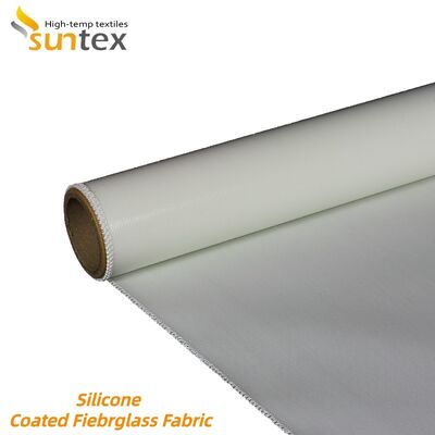 Fireproof Waterproof Silicone Coated Fiberglass Fabric 850g/m2 for High Temperature Resistance
