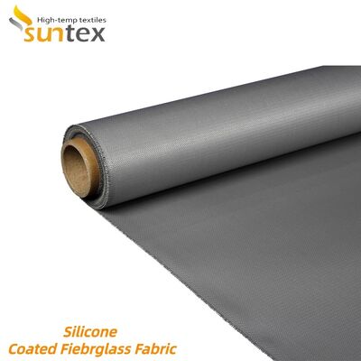 Fireproof Waterproof Silicone Coated Fiberglass Fabric 850g/m2 High Silica Fiberglass Cloth for Industrial Safety