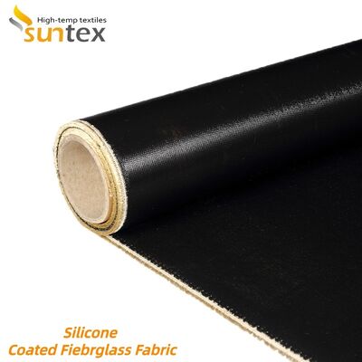 Fireproof Waterproof 850g/m2 Silicone Coated Fiberglass Fabric High Silica Fiberglass Cloth for Industrial Use