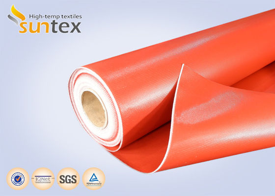 Fireproof Waterproof Silicone Coated Fiberglass Fabric 850g/m2 for High Temperature Resistance