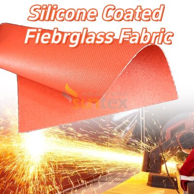High Temperature Resistant Fireproof Anti-tear Silicone Coated Fiberglass Fabric for Industrial Applications