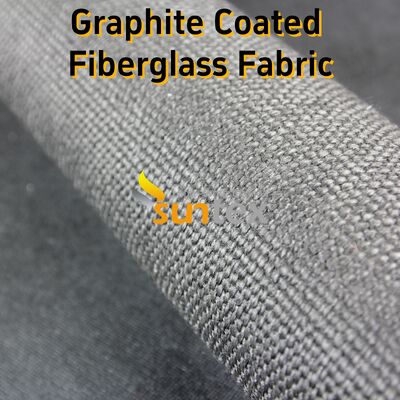 Graphite Coated High Silica Fiberglass Cloth with 750℃ Temperature Resistance and 28.82oz/sqy Weight