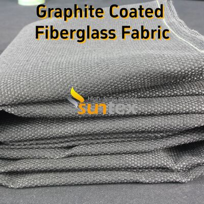 High Temperature Fiberglass Cloth with Black Graphite Coating for 750℃ Fire Resistance and Industrial Applications