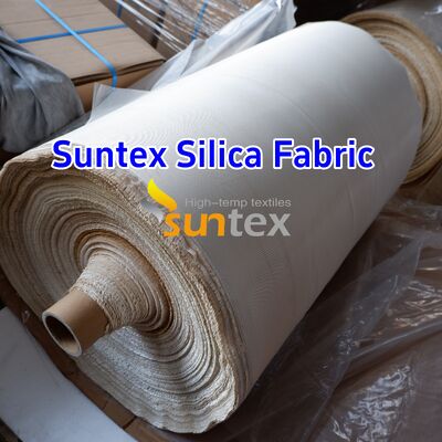 Heavy Duty Silica Cloth Welding Blanket with 1000℃ Temperature Resistance 18 oz/sqy Unit Weight and Crowfoot Pattern