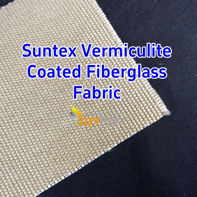 750℃ Temperature Resistance 1070gsm Heavy Weight Vermiculite Coated Fiberglass Fabric with Excellent Abrasion Resistance