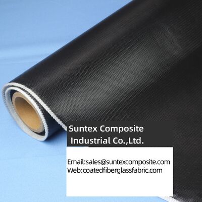 High Temperature Silicone Coated Fiberglass Fabric with Two Side Silicone Rubber Coating and Alkali Free E-Glass for 550°C Resistance