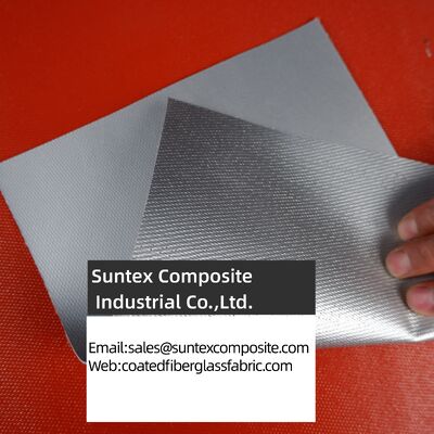Alkali Free 4H Satin Weave Silicone Coated Fiberglass Fabric - 550°C Heat Resistant Fireproof Cloth