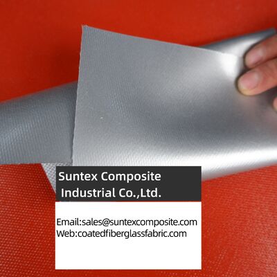 Fireproof Silicone Coated Fiberglass Fabric with 550°C Heat Resistance and Two Side Silicone Coating for Smoke Curtains