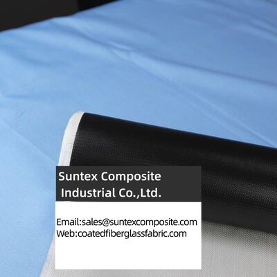 High Temperature Silicone Coated Fiberglass Fabric with Two Side Silicone Rubber Coating and Alkali Free E-Glass for 550°C Resistance