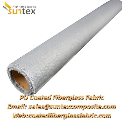 High Temperature Resistance PU Coated Fiberglass Fabric with 550℃ Basic Fabric Temperature Resistance and Good Abrasion Resistance for Fireproof Curtains