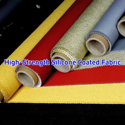 590 g/sqm 0.45 mm Thickness Silicone Coated Fiberglass Fabric for Thermal Insulation and Fire Barrier from -50℃ to 550℃