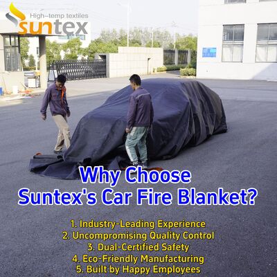 1200° C High Temperature Resistance Fiberglass EV Car Fire Blanket Stops EV Fires in 30 Seconds