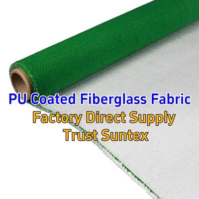High Strength 460 g/sqm PU Coated Fiberglass Fabric with 0.41 mm Thickness and M0 Fire Resistance