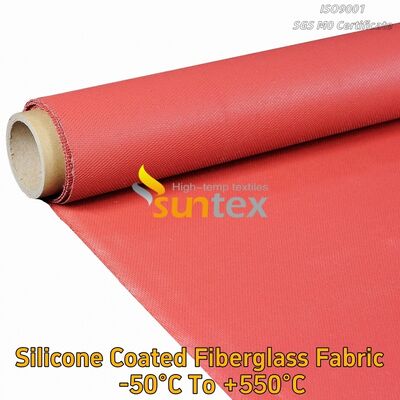 High Temperature Heat Resistant Silicone Rubber Coated Twill Woven Fiberglass Mesh Cloth