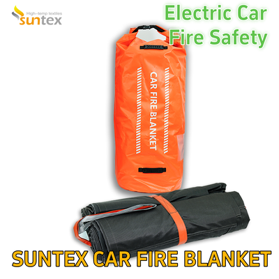 Wholesale 6*8m High-Temperature Fiberglass Fire Blanket for Electric Cars Parking Lot