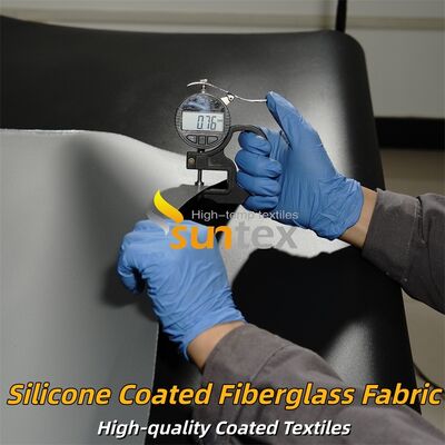 Industrial Grade Double Sided Grey Color Silicone Coated Fiberglass Fabric 400 g/sqm for Fire Retardant and Insulation