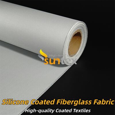 Durable Grey Color Silicone Coated Fiberglass Fabric Double Sided Fire Resistant Fabric Designed for Industrial Insulation